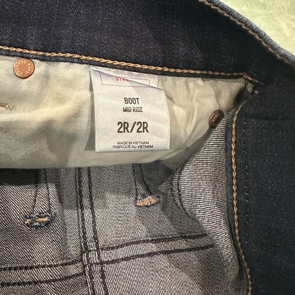 Express Dark Blue Distressed Boot cut Jeans - Picture 16 of 16